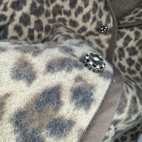 Vintage Talbots Leopard Print Wool Blazer Jacket Women’s Medium - Picture 8 of 9